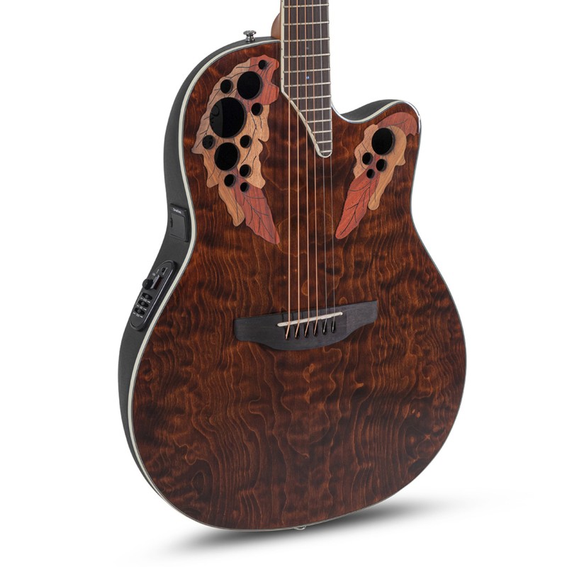 Ovation CE48P-TGE-G Celebrity Elite Super Shallow Acoustic-Electric Guitar - Tiger Eye