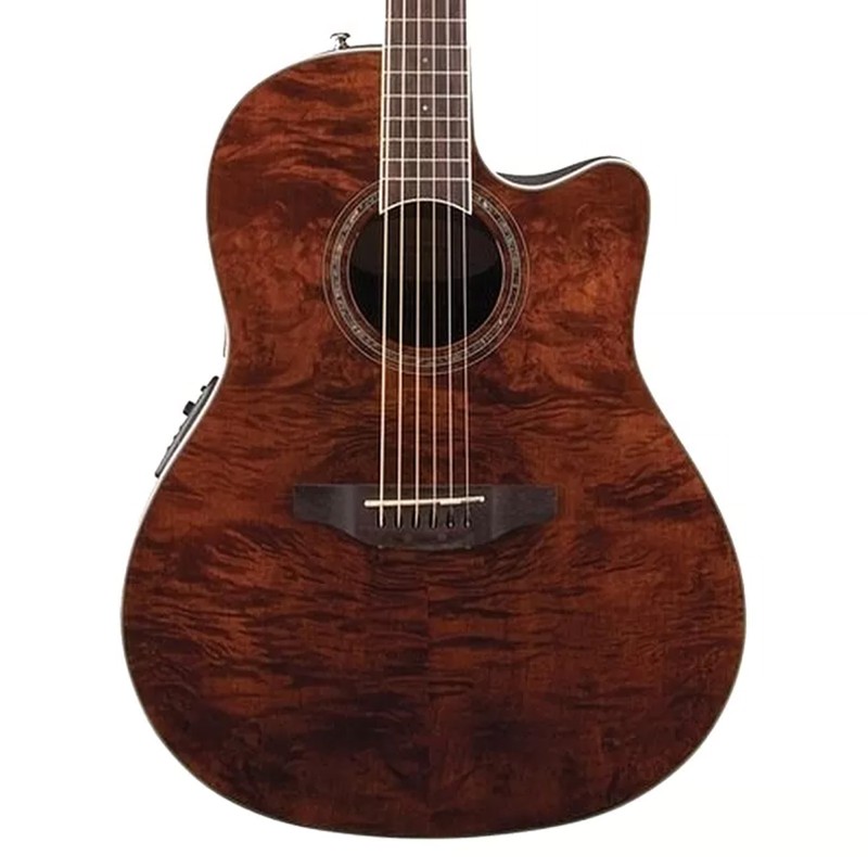 Ovation CS24P-NBM-G Celebrity Standard Plus Mid Cutaway Electric-Acoustic Guitar - Nutmeg Burled Maple