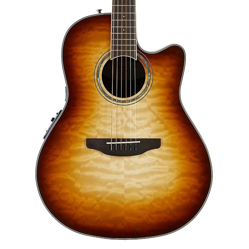 Ovation CS24X-7C-G Celebrity Standard Plus Mid Cutaway Electric-Acoustic Guitar - Cognac Burst