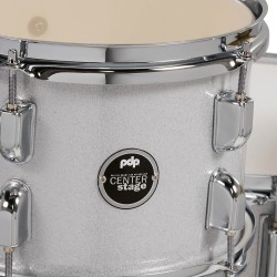 PDP Drums PDCE2015KTDW Center Stage 5-Pieces Drumset with Hardware and Cymbals - Diamond White Sparkle