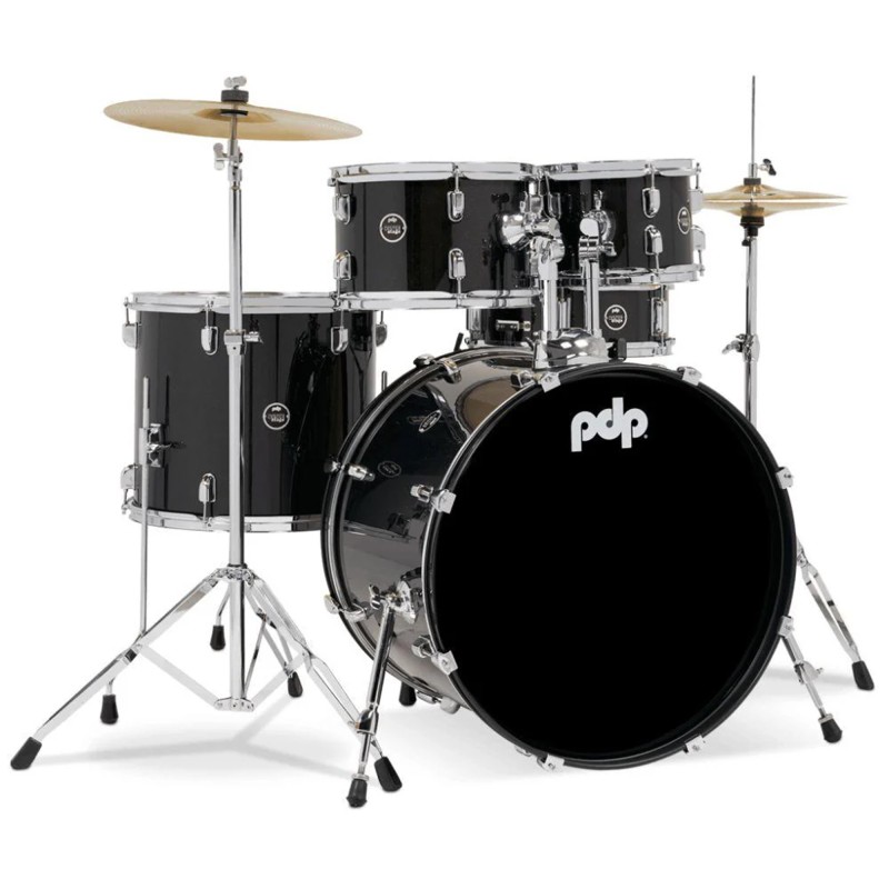 PDP Drums PDCE2215KTIB Center Stage 5-Pieces Drumset with Hardware and Cymbals - Iridescent Black Sparkle