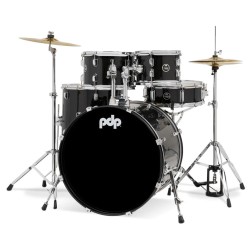 PDP Drums PDCE2215KTIB Center Stage 5-Pieces Drumset with Hardware and Cymbals - Iridescent Black Sparkle