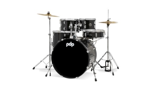 PDP Drums PDCE2215KTIB Center Stage 5-Pieces Drumset with Hardware and Cymbals - Iridescent Black Sparkle