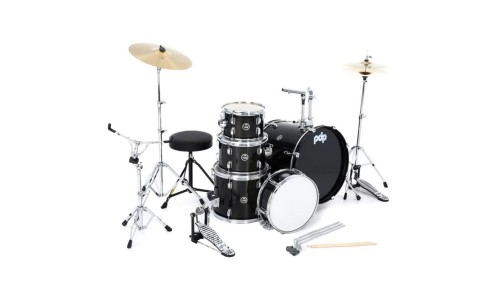 PDP Drums PDCE2215KTIB Center Stage 5-Pieces Drumset with Hardware and Cymbals - Iridescent Black Sparkle