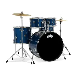 PDP Drums PDCE2215KTRB Center Stage 5-piece Complete Drum Set with Cymbals - Royal Blue Sparkle (B-Stock) Open Piece
