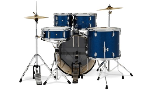 PDP Drums PDCE2215KTRB Center Stage 5-piece Complete Drum Set with Cymbals - Royal Blue Sparkle