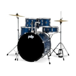 PDP Drums PDCE2215KTRB Center Stage 5-piece Complete Drum Set with Cymbals - Royal Blue Sparkle