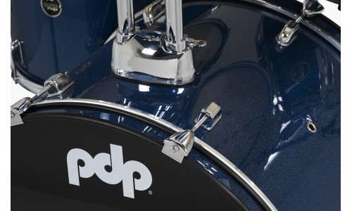 PDP Drums PDCE2215KTRB Center Stage 5-piece Complete Drum Set with Cymbals - Royal Blue Sparkle