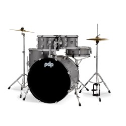 PDP Drums PDCE2215KTSS Center Stage 5-Pieces Drumset with Hardware and Cymbals - Silver Sparkle