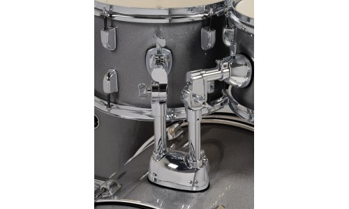 PDP Drums PDCE2215KTSS Center Stage 5-Pieces Drumset with Hardware and Cymbals - Silver Sparkle