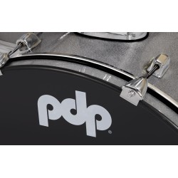 PDP Drums PDCE2215KTSS Center Stage 5-Pieces Drumset with Hardware and Cymbals - Silver Sparkle