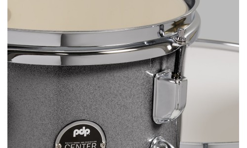 PDP Drums PDCE2215KTSS Center Stage 5-Pieces Drumset with Hardware and Cymbals - Silver Sparkle