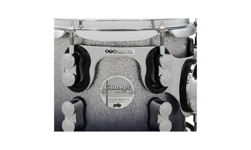 PDP Drums PDCM2217SB Concept Maple 7-Pieces Shell Pack Drumset - Silver To Black - Without Cymbals