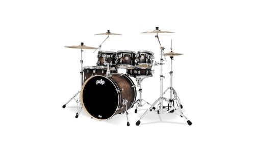 PDP Drums PDCM2217SCB Concept Maple 7-Pieces Shell Pack Drumset - Satin Charcoal Burst - Without Cymbals