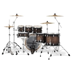 PDP Drums PDCM2217SCB Concept Maple 7-Pieces Shell Pack Drumset - Satin Charcoal Burst - Without Cymbals