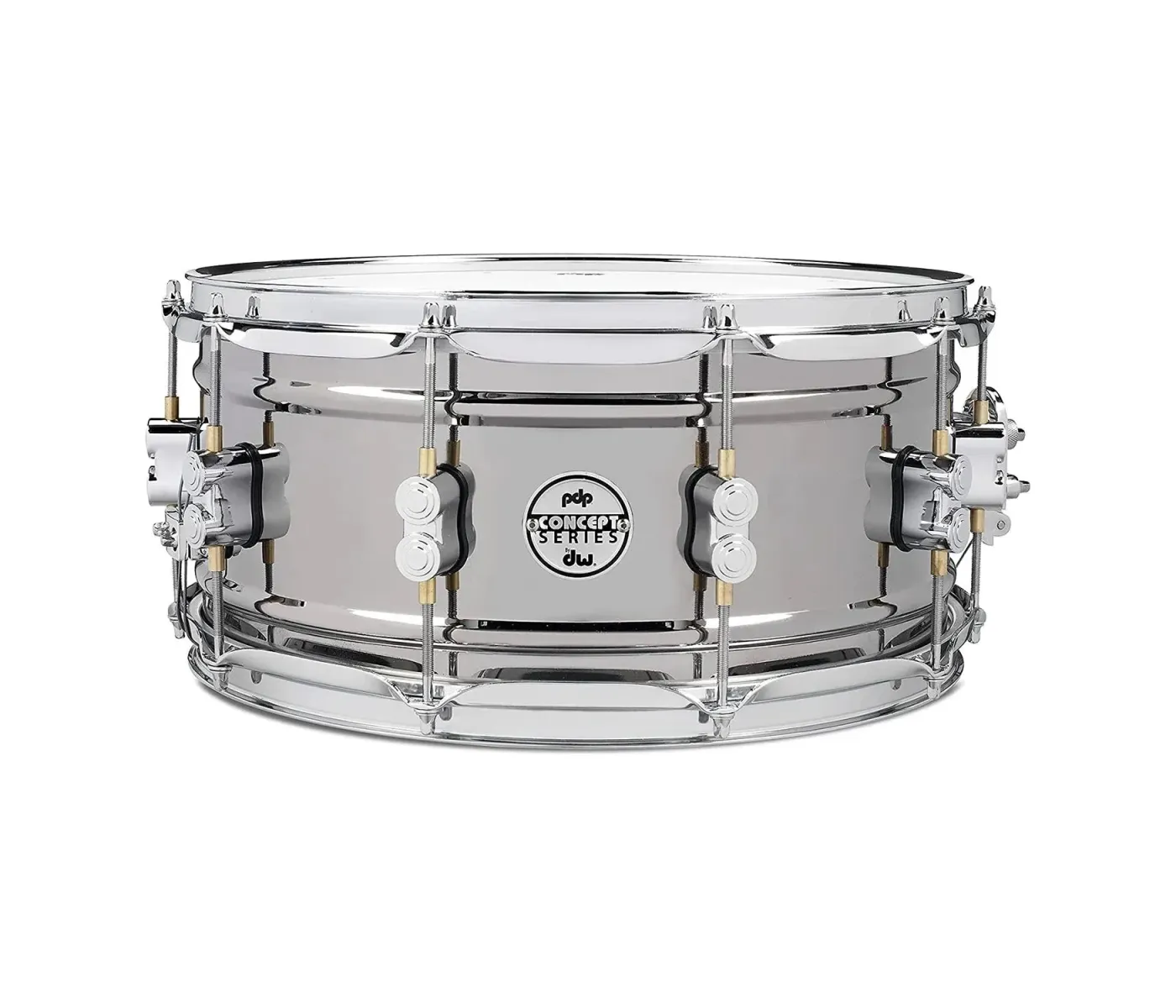 PDP Drums PDSN5514BNCR Concept Series Black Nickel Over Steel Snare Drum with Chrome Hardware - 5.5-inch x 14-inch