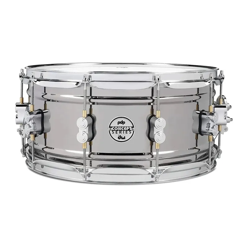 PDP Drums PDSN5514BNCR Concept Series Black Nickel Over Steel Snare Drum with Chrome Hardware - 5.5-inch x 14-inch PDP Drums PDSN5514BNCR Concept Series Black Nickel Over Steel Snare Drum with Chrome Hardware - 5.5-inch x 14-inch