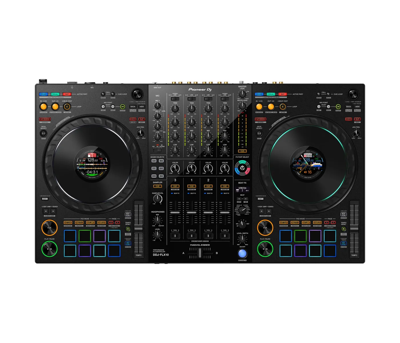 Pioneer DDJ-FLX10 4-Channel Performance DJ Controller - Black