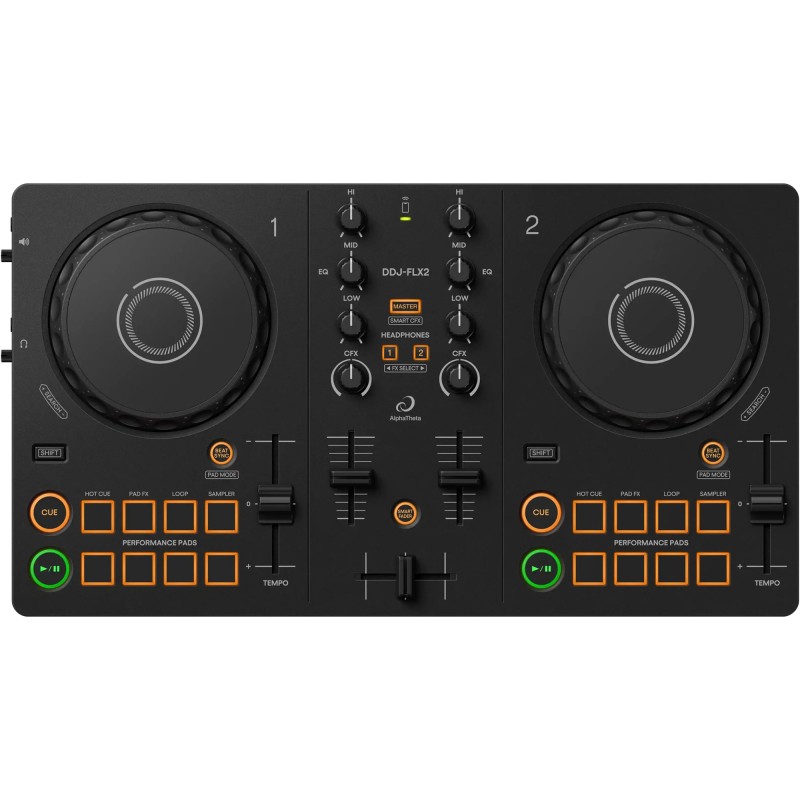 Pioneer DDJ-FLX2 AlphaTheta Compact 2-Channel Performance DJ Controller