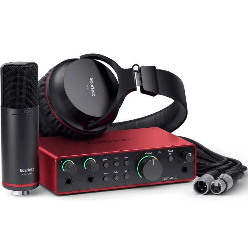 Scarlett Focusrite Scarlett2I2-S-4 Studio 4th Gen Recording Bundle Scarlett Focusrite Scarlett2I2-S-4 Studio 4th Gen Recording Bundle