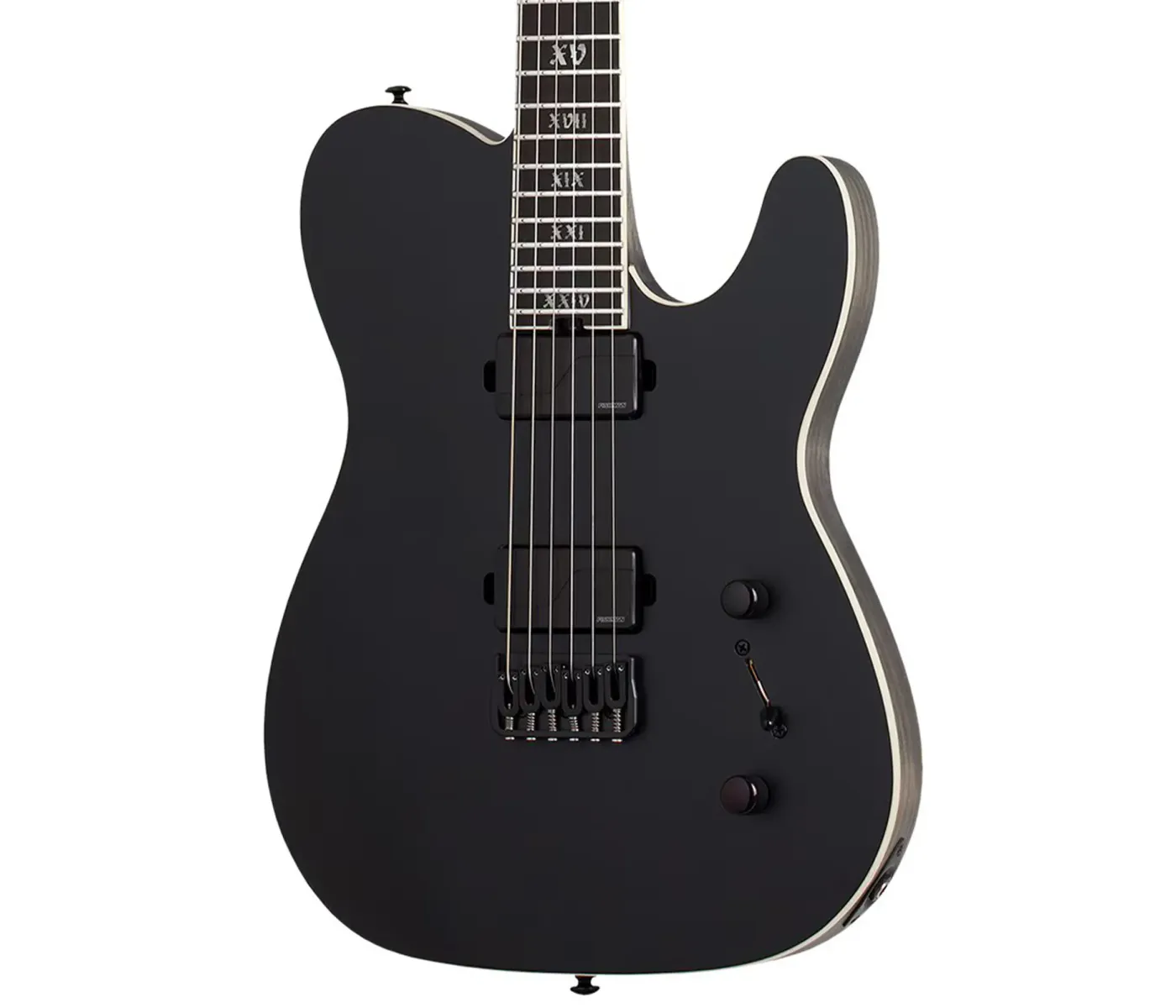 Schecter 1342 PT SLS Elite Evil Twin Electric Guitar - Satin Black