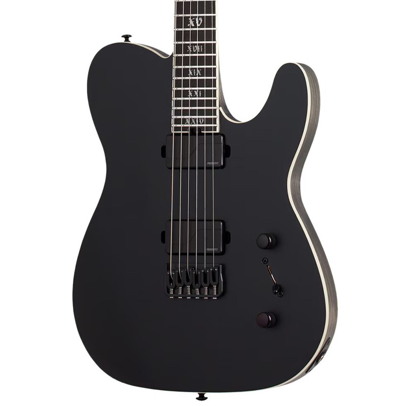 Schecter 1342 PT SLS Elite Evil Twin Electric Guitar - Satin Black