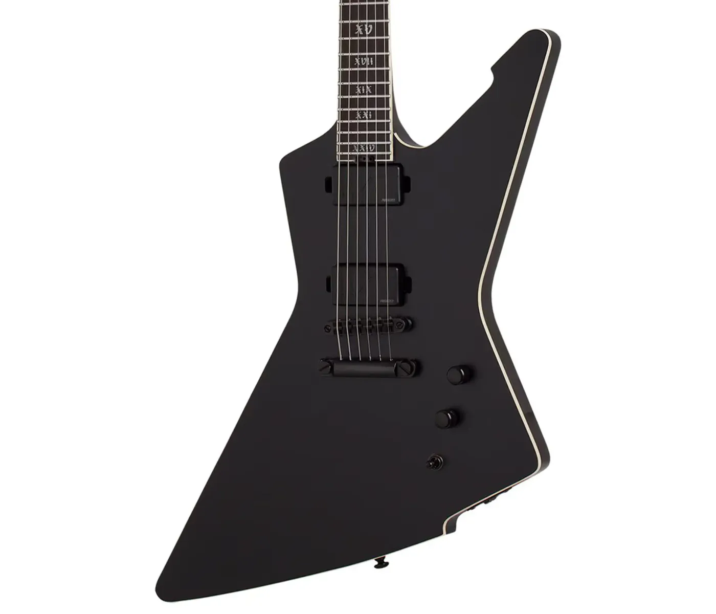 Schecter 1343 E-1 SLS Evil Twin Electric Guitar - Satin Black