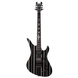 Schecter 1741 Electric Guitar Synyster Custom-S - Gloss Black With Silver Pin Stripes