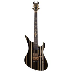 Schecter 1742 Electric Guitar Synyster Custom-S - Gloss Black With Gold Stripes