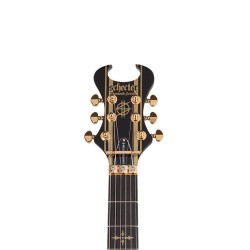 Schecter 1742 Electric Guitar Synyster Custom-S - Gloss Black With Gold Stripes