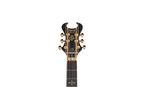 Schecter 1742 Electric Guitar Synyster Custom-S - Gloss Black With Gold Stripes