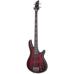 Schecter 1910 Hellraiser Extreme 4 Bass Electric Guitar  - Crimson Red Burst Satin