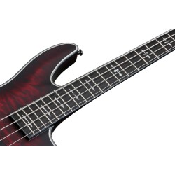 Schecter 1910 Hellraiser Extreme 4 Bass Electric Guitar  - Crimson Red Burst Satin