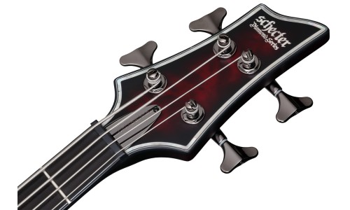 Schecter 1910 Hellraiser Extreme 4 Bass Electric Guitar  - Crimson Red Burst Satin