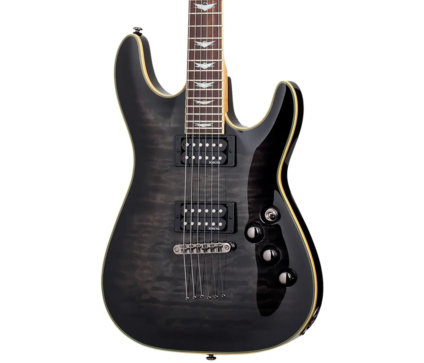 Schecter Electric Guitar Omen Extreme-6 - See Thru Black