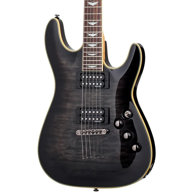 Schecter Electric Guitar Omen Extreme-6 - See Thru Black