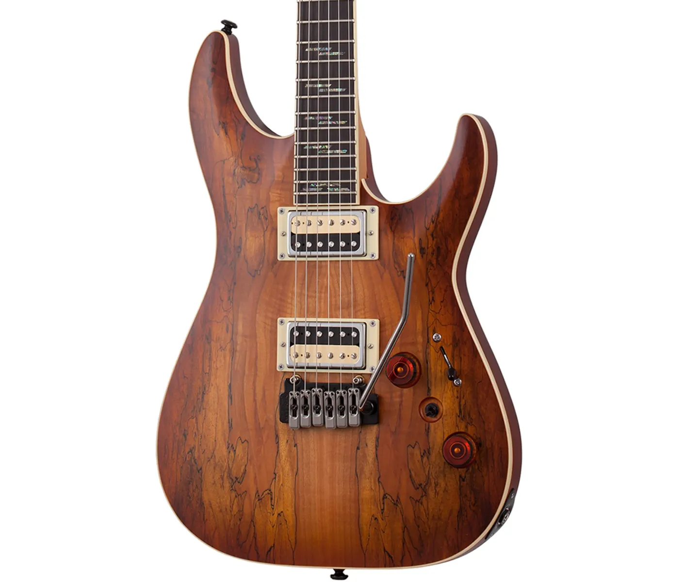 Schecter 3338 Electric Guitar C-1 Exotic Spalted Maple - Satin Natural Vintage Burst