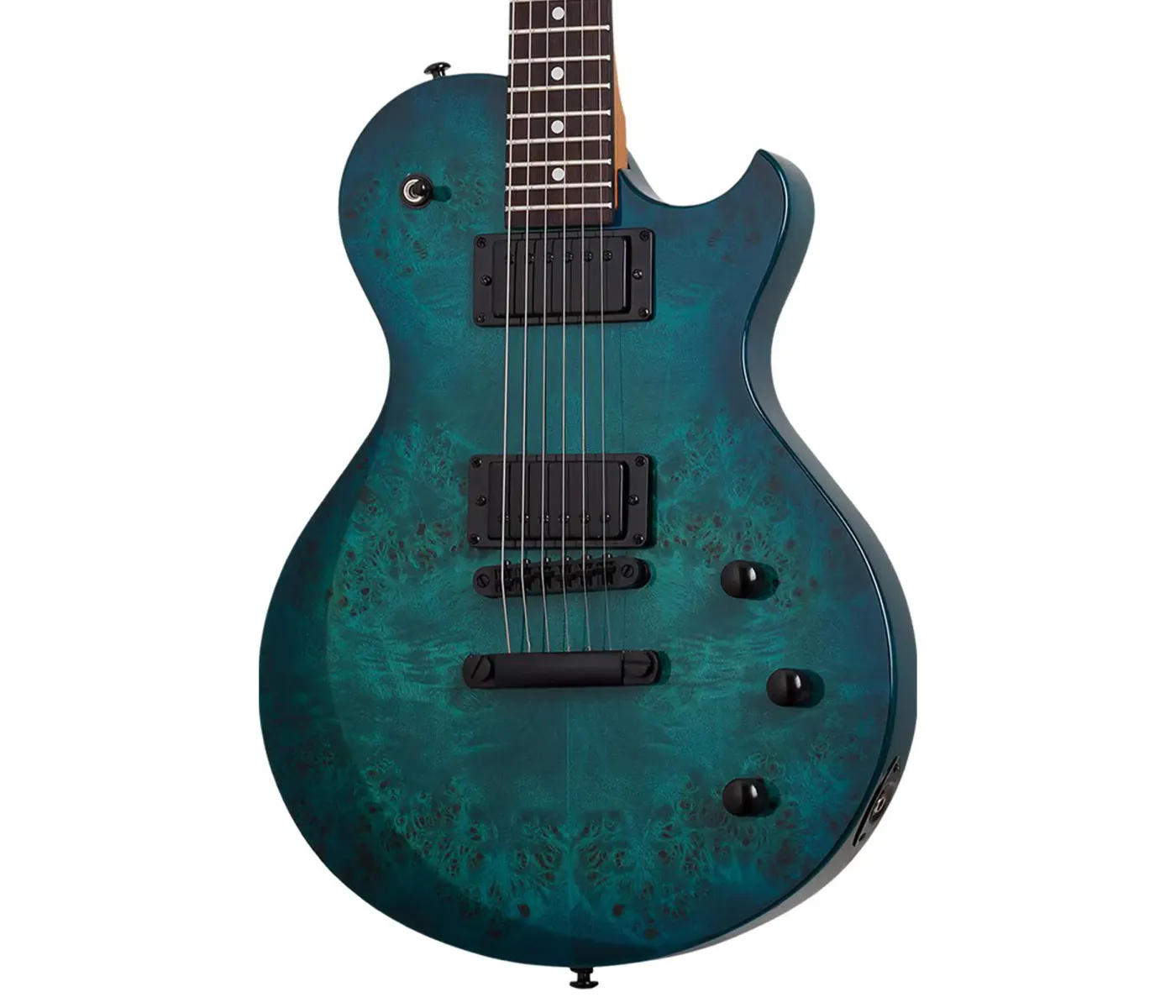 Schecter 3959 Electric Guitar Solo II Standard - Ocean Blue Burst Burl