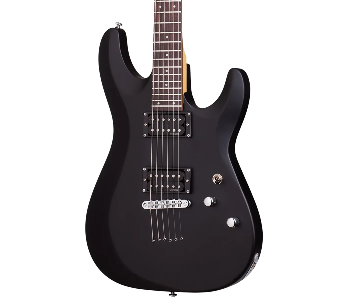 Schecter 430 Electric Guitar C-6 Deluxe - Satin Black (SBK) Schecter 430 Electric Guitar C-6 Deluxe - Satin Black (SBK)
