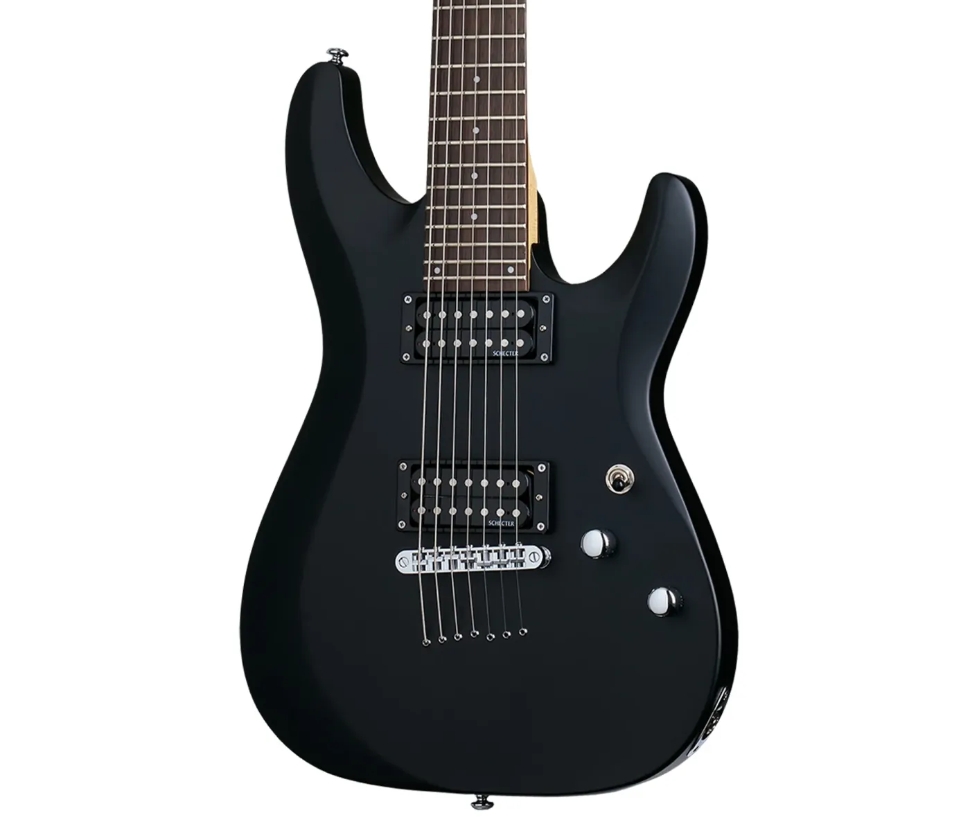 Schecter C-7 Deluxe Electric Guitar - Satin Black