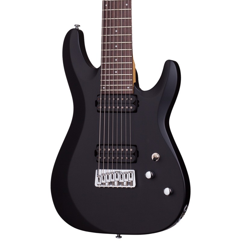 Schecter 440 Electric Guitar C-8 Deluxe - Satin Black (SBK)