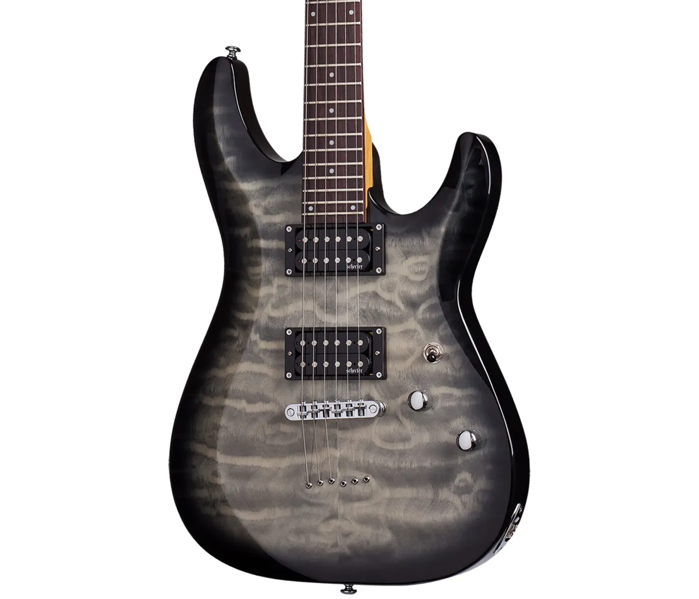Schecter 446 Electric Guitar C-6 Plus - Charcoal Burst (CB)