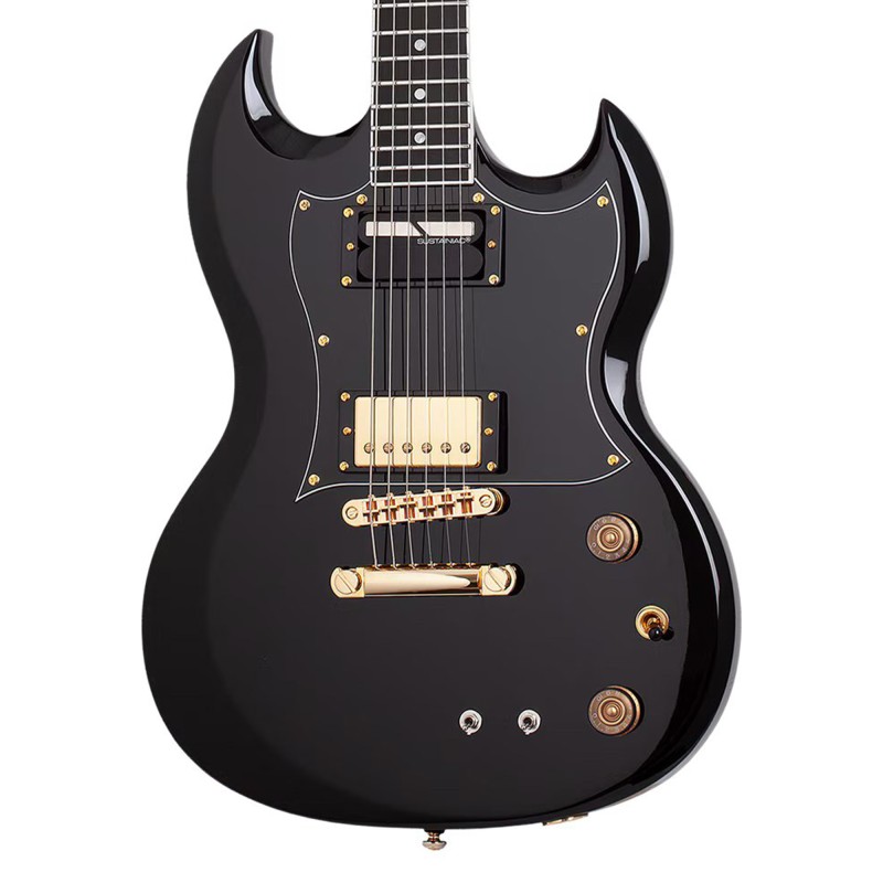 Schecter 545 ZV-H6LLYW66D-S Electric Guitar - Gloss Black