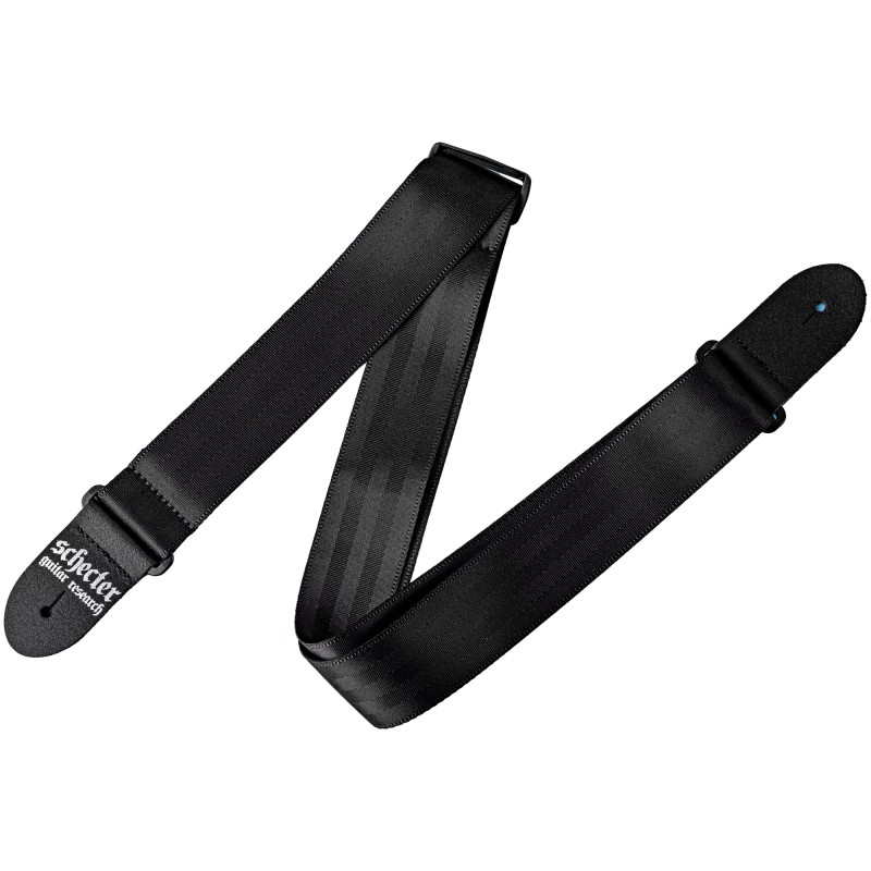 Schecter 5560 Diamond Series Logo 2" Seatbelt Guitar Strap - Black