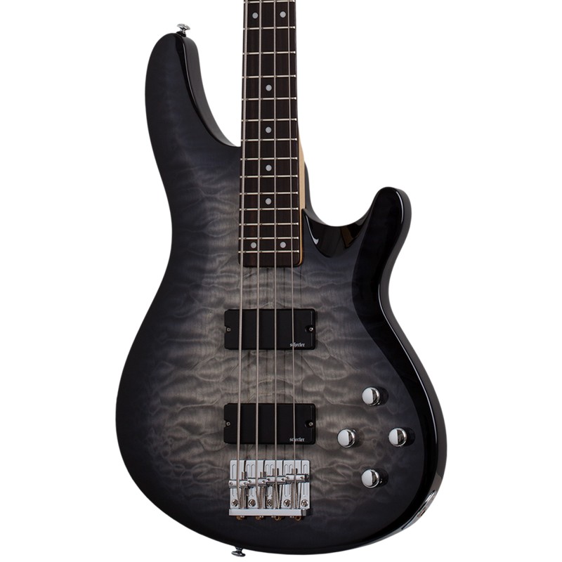 Schecter 590 C-4 Plus Bass Guitar - Charcoal Burst