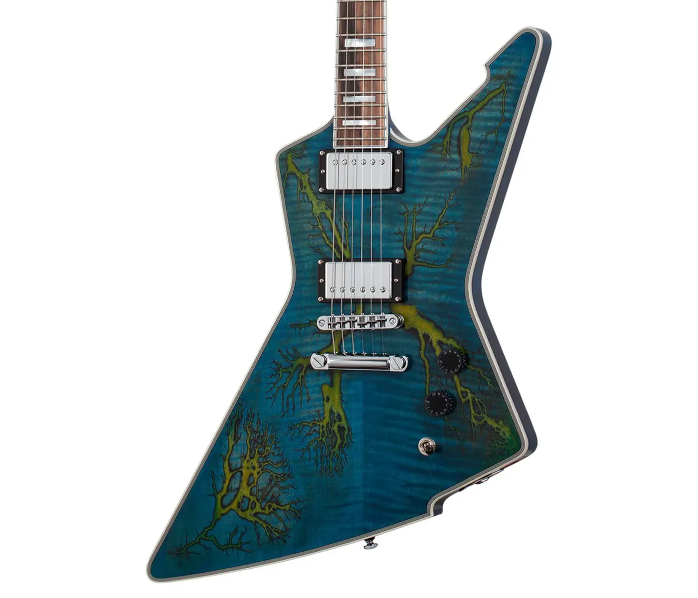 Schecter 603 Electric Guitar E-1 Electro-Resin - Transparent Blue