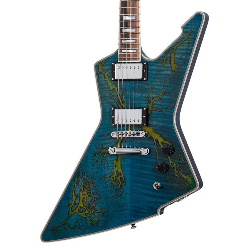 Schecter 603 Electric Guitar E-1 Electro-Resin - Transparent Blue