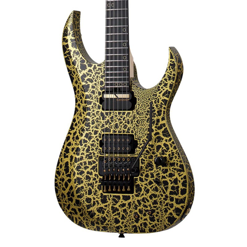 Schecter 7204 USA Custom Shop Sunset Extreme FR-S Electric Guitar - Black Gold Crackle Schecter 7204 USA Custom Shop Sunset Extreme FR-S Electric Guitar - Black Gold Crackle
