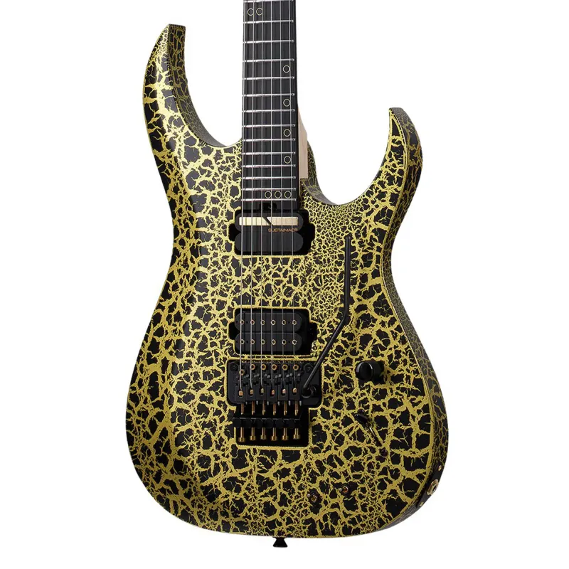Schecter 7204 USA Custom Shop Sunset Extreme FR-S Electric Guitar - Black Gold Crackle Schecter 7204 USA Custom Shop Sunset Extreme FR-S Electric Guitar - Black Gold Crackle
