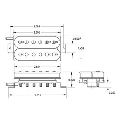 Seymour Duncan 11102-21-B SH-6b Duncan Distortion Bridge Humbucker Pickup - Black